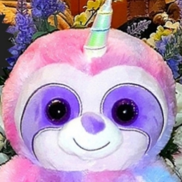🆕️🎉LAST 1🎉🎁GREAT GIFT IDEA🎁10" TIE DYE CUDDLY UNICORN SLOTH - Picture 3 of 13